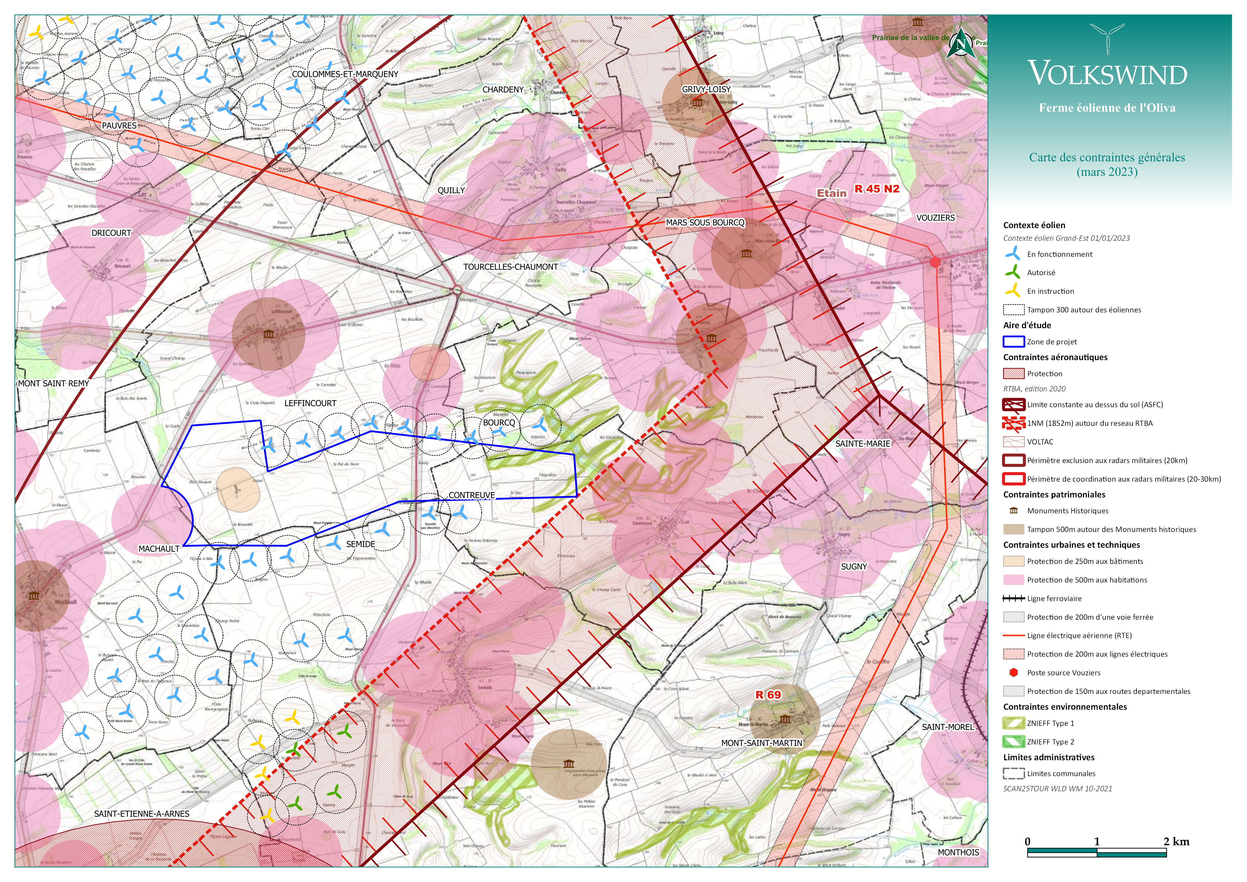 carte des contraintes